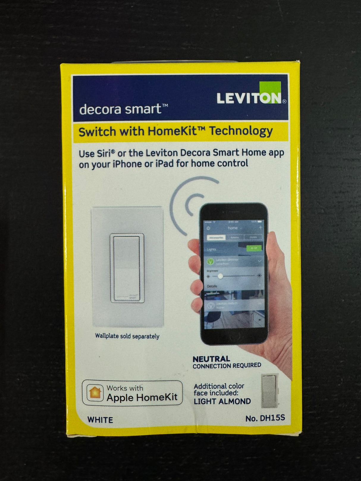 Leviton Wi-Fi Smart Dimmer Switch DH15S 120V