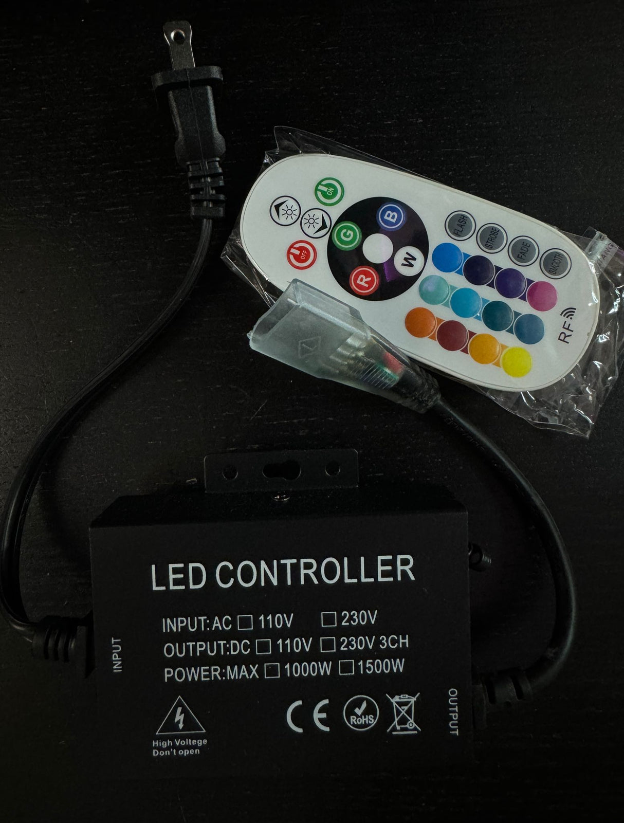 Strip Controller - 110V NEON RGB (50m) RF Controller For Lights