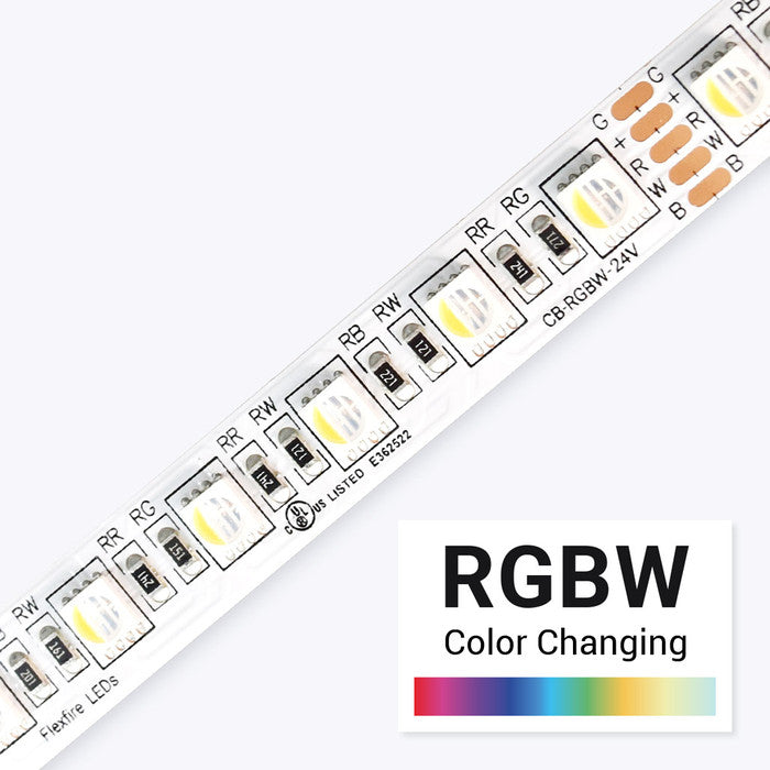 Unleash a Spectrum of Colors: UL-Certified 24V RGBW Strip Lights - 18W/m - 16.4FT - IP20 Rated, and Enhanced by NewS Design!