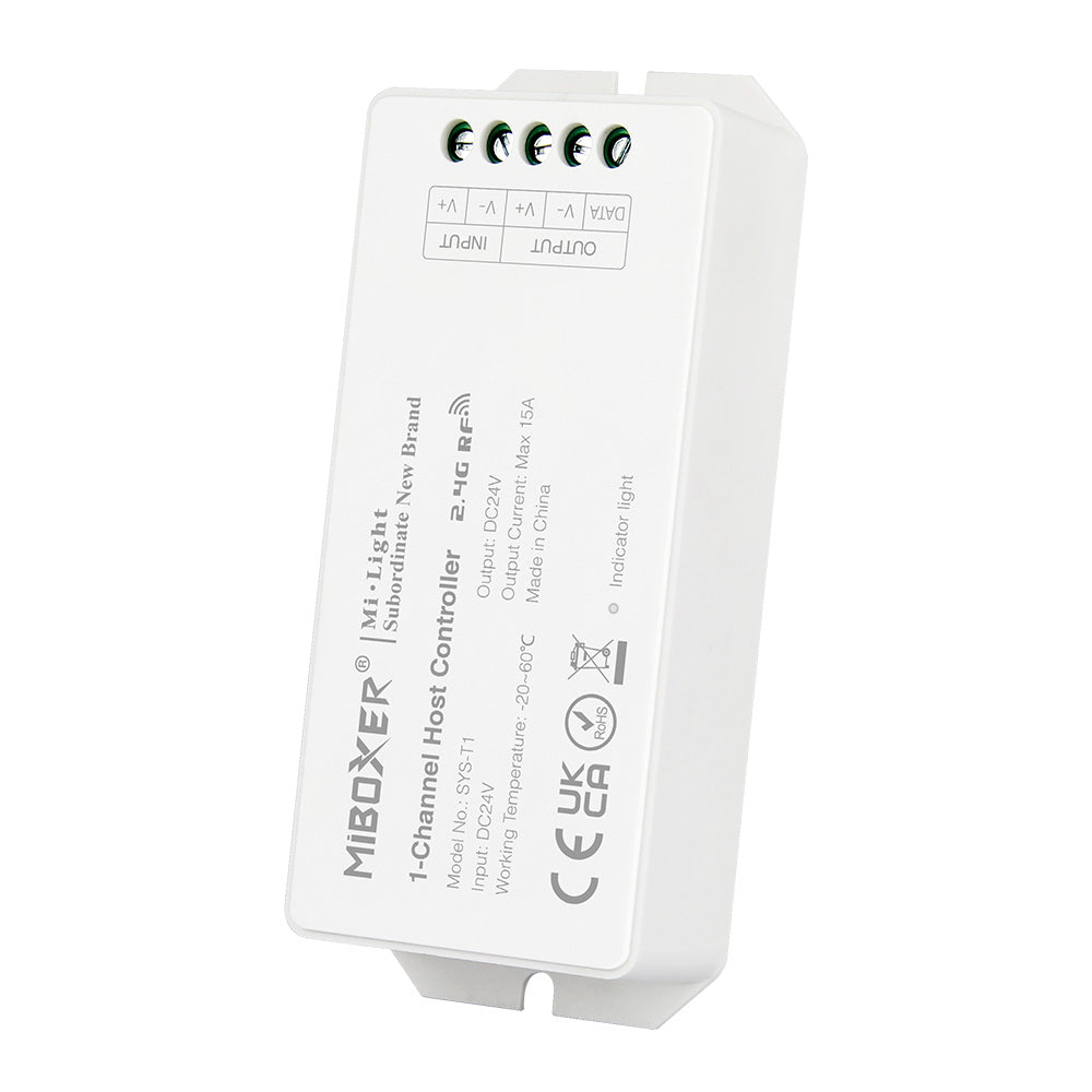 MiLight 1-Channel Host Controller 2.4G, DC24V Wireless - Elevate Your Lighting Control! SYS-T1