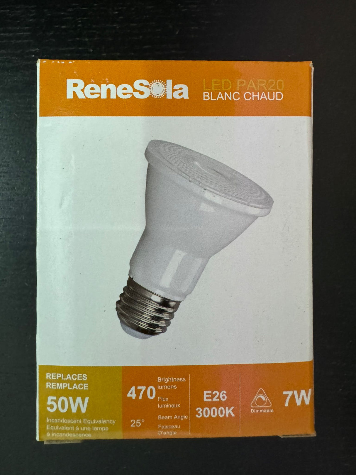 Rene Dimmable PAR20 Bulb 3000K - Elevate Your Space with Cozy Radiance!