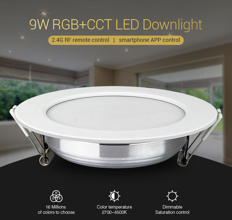 Vibrant 9W RGB + CCT Downlight - Illuminate Your Space with Brilliant Colors and Adjustable White Light FUT061