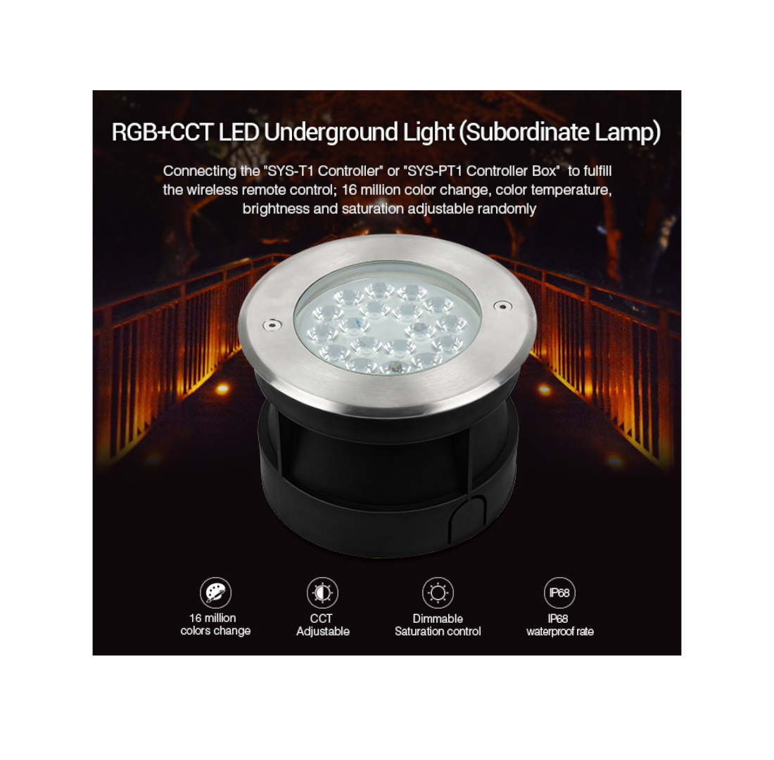 Illuminate Your Garden with MiLight Underground RGBCCT 9W DC24V IP68 SYS-RD2