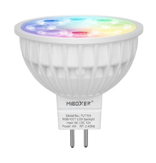 MiLight MR16 RGBCCT 4W 12V FUT104  - Color Changing LED Spotlight Bulb